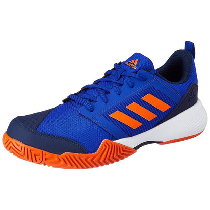 Adidas Men's Stin TNS 23 Tennis Shoe (Lucid Blue/Collegiate Navy/Semi Impact Orange)