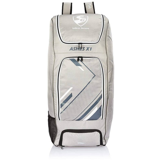 SG Ashes X1 Duffle Cricket Kit Bag With Trolley (Silver)