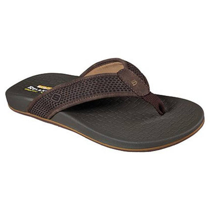 skechers flip-flop pelem-emiro dark brown slipper