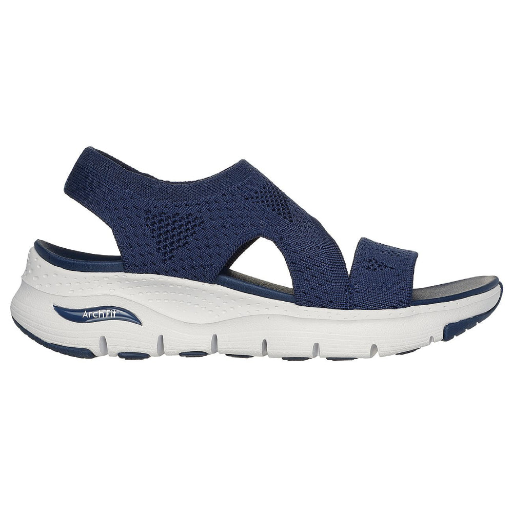 SKECHERS Women's Arch Fit Brightest Day Sandal (Navy)