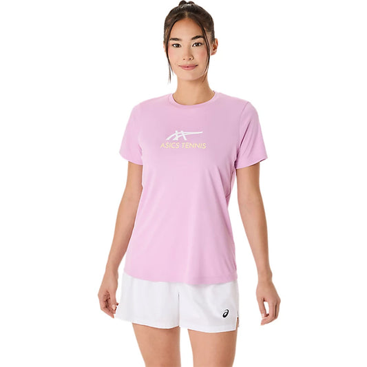 ASICS Women's Court Tennis Graphic Tee (Pink)