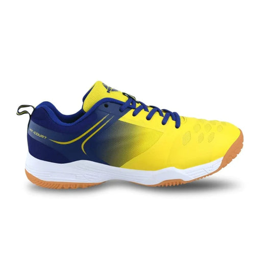 Nivia HY-Court 2.0 Badminton Shoe (Yellow/Blue)
