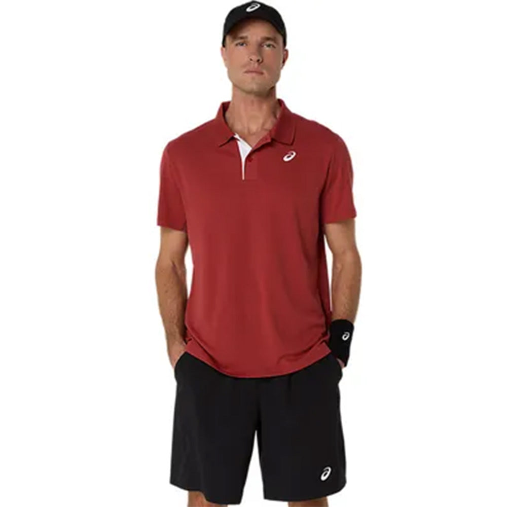 ASICS Men's Court Polo (Burnt Red)
