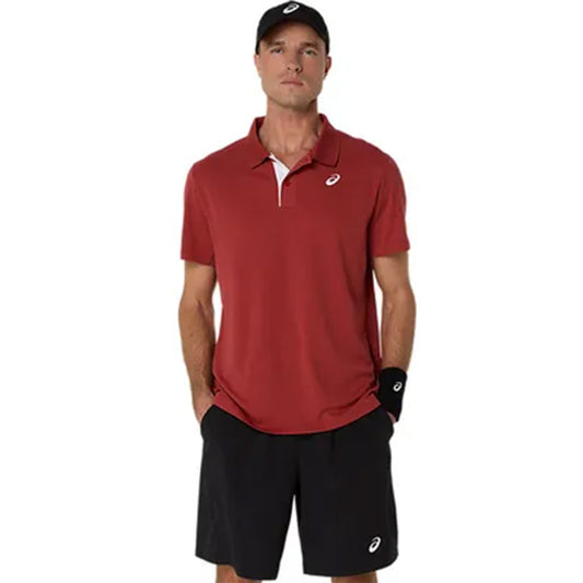 ASICS Men's Court Polo (Burnt Red)