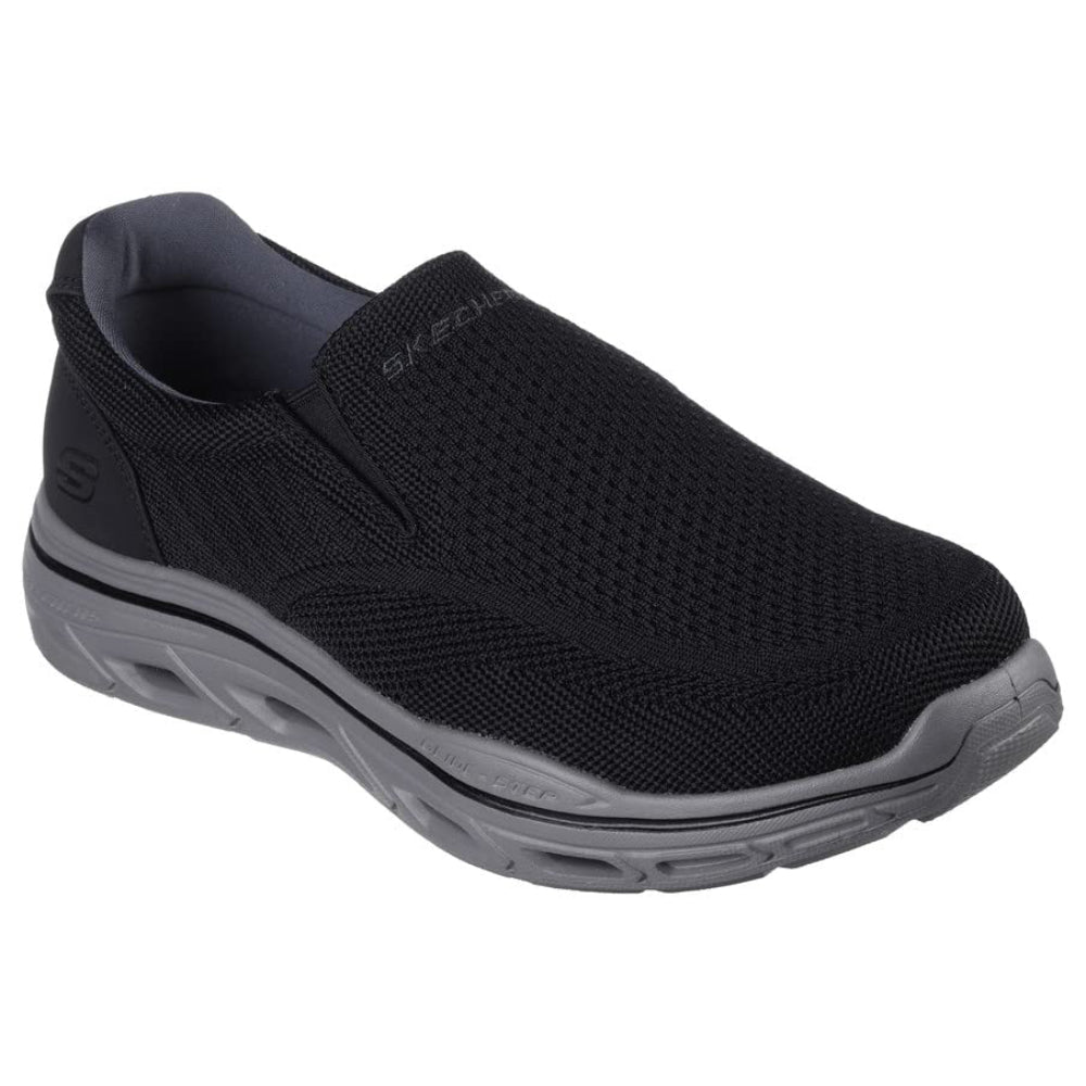 skechers lightweight glide step expected black running shoe