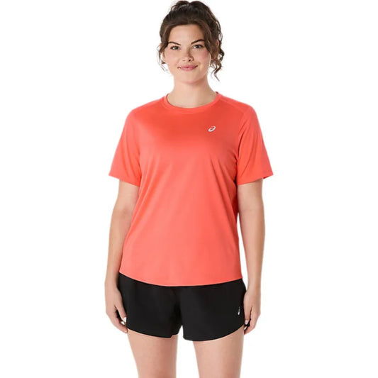 ASICS Women's Silver SS Top (Coral Reef)