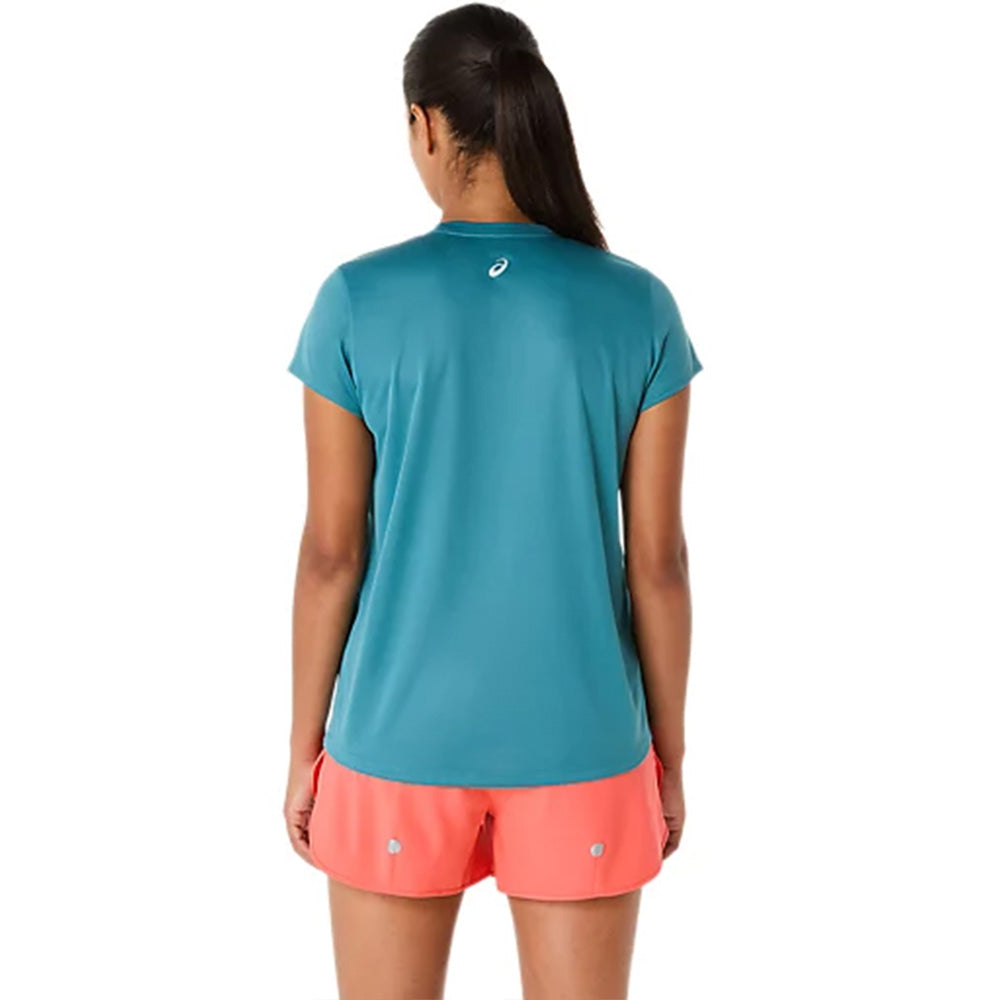 ASICS Women's Fujitrail Logo SS Top (Blue)
