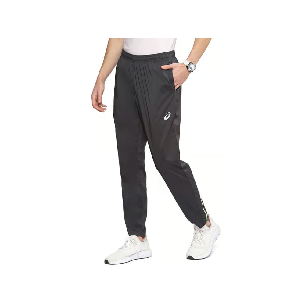 asics closure zipper woven grey pant