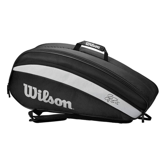 WILSON Roger Federer Team 6R Pack Tennis Kit Bag (Black)