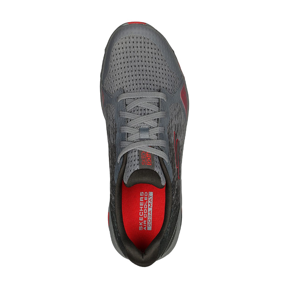 SKECHERS Men's Go Run Trail Altitude-Phantom Rubble Running Shoe (Gray/Red)
