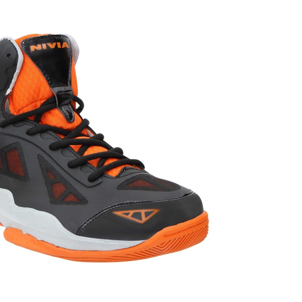 Black orange hotsell basketball shoes