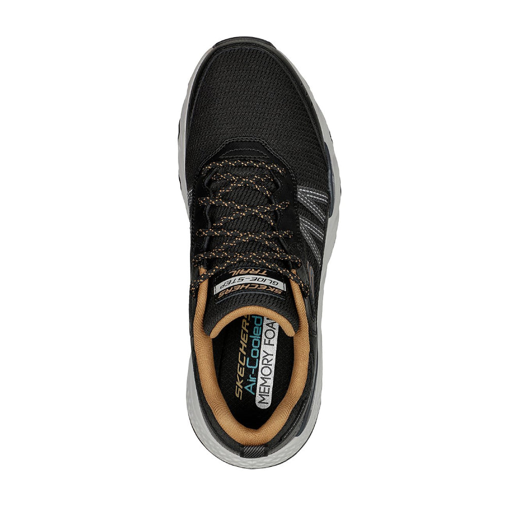 skechers best sporty casual glide-step trail-oxen black running shoe