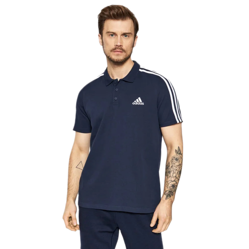 Best Adidas Men 3-Stripes Pique Polo Shirt