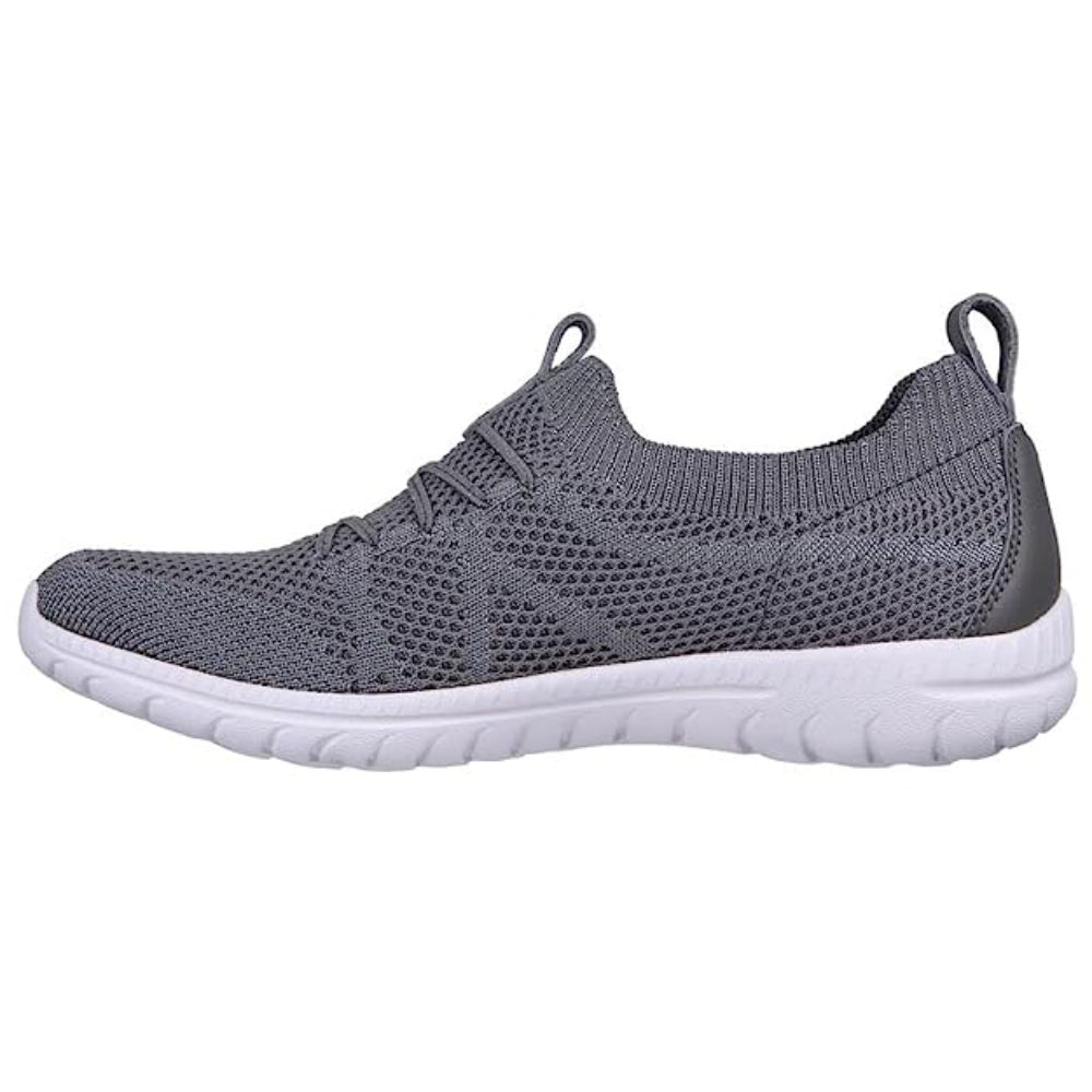 skechers casual comfort  arch fit flex  charcoal running shoe