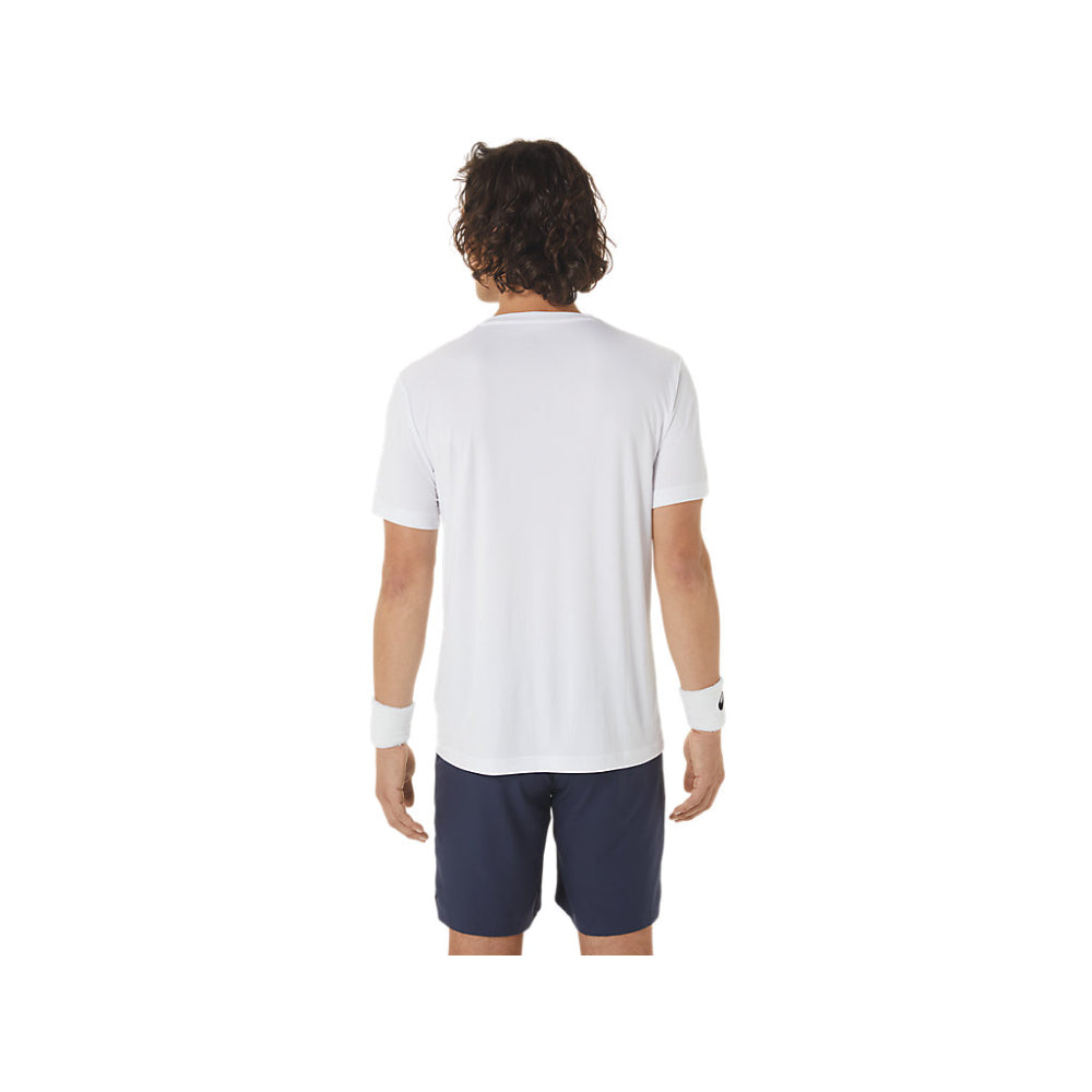 asics best tennis graphic white tee