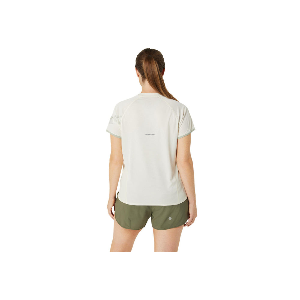 ASICS Women's Icon Short Sleeve Top (Birch/Olive Grey)
