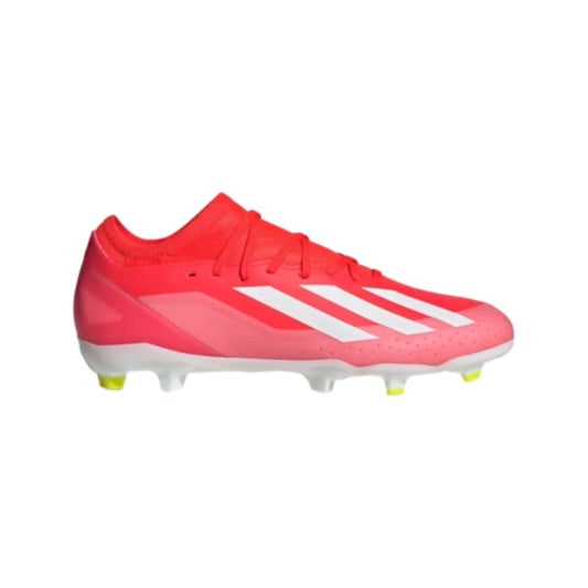 Adidas Men's X Crazyfast League Firm Ground Football Shoe (Solar Red/Cloud White/Yellow)