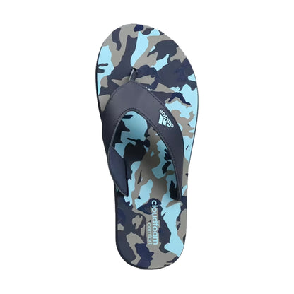 Adidas Men's Cloudfoam M Slipper (Navy/Dove Grey/Tech Indigo/Blue)