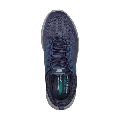 SKECHERS Men's Delson Brewton Running Shoe (Blue)
