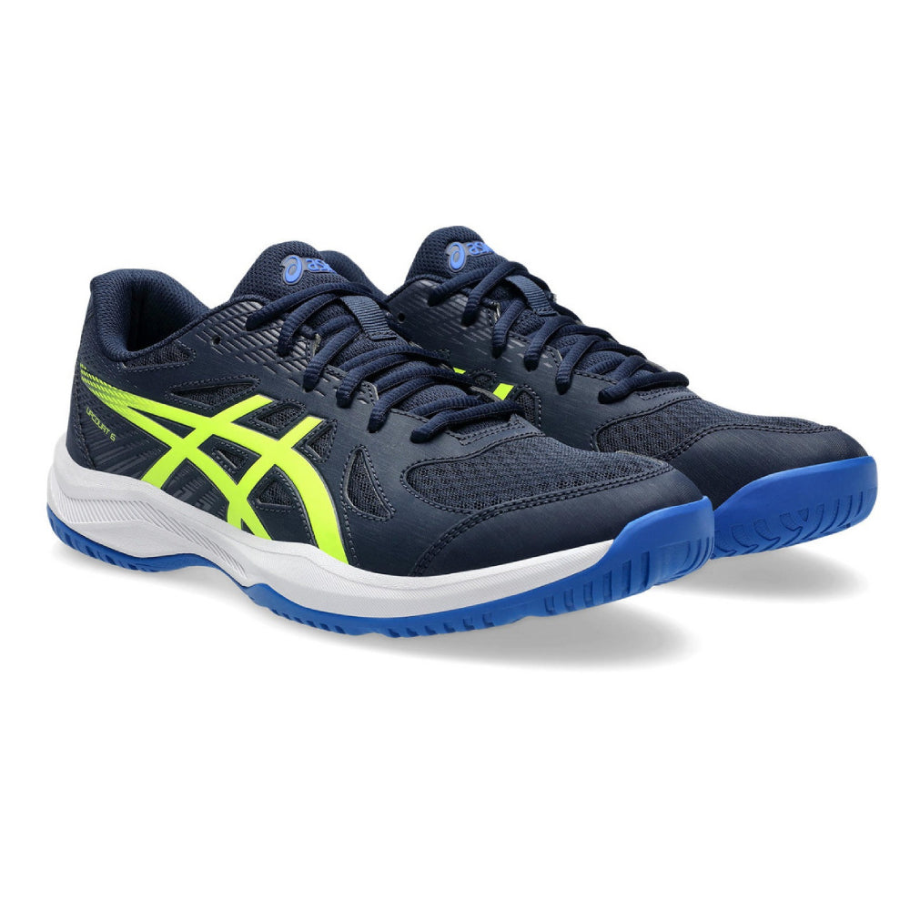 ASICS Men's Upcourt 6 Badminton Shoe (Midnight/Safety Yellow)
