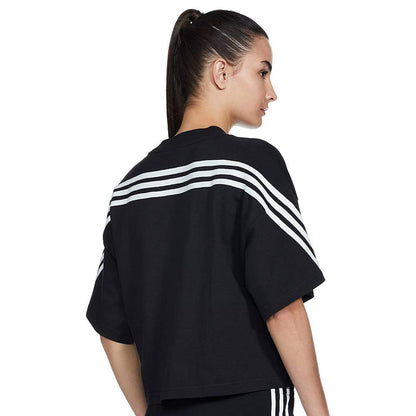 Adidas Women's 3 Stripes Tee (Black)