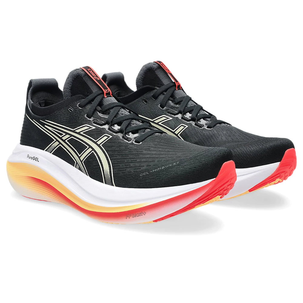 ASICS Men's Gel-Nimbus 27 Running Shoe (Black/Khaki)