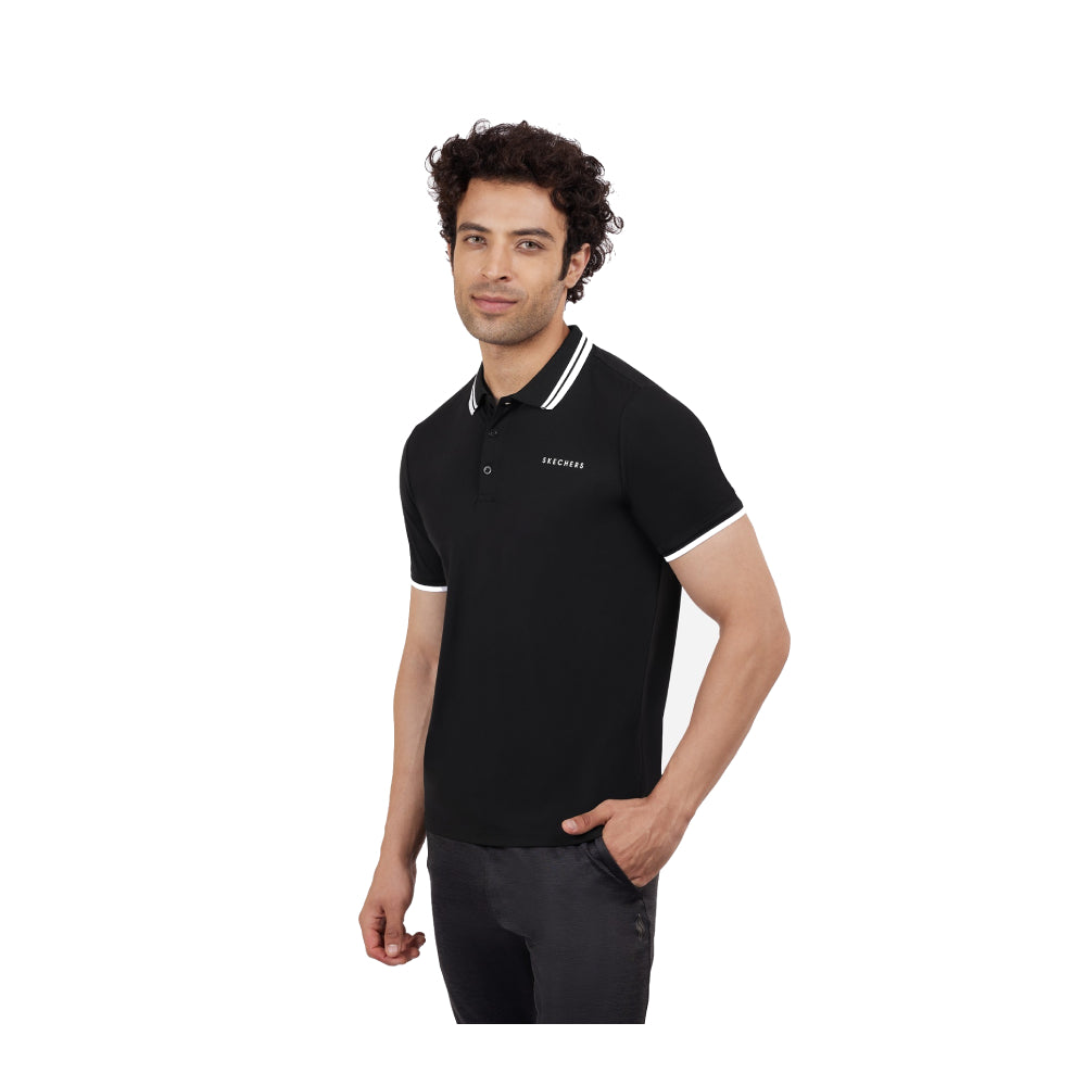 skechers knit tipped collor polo top