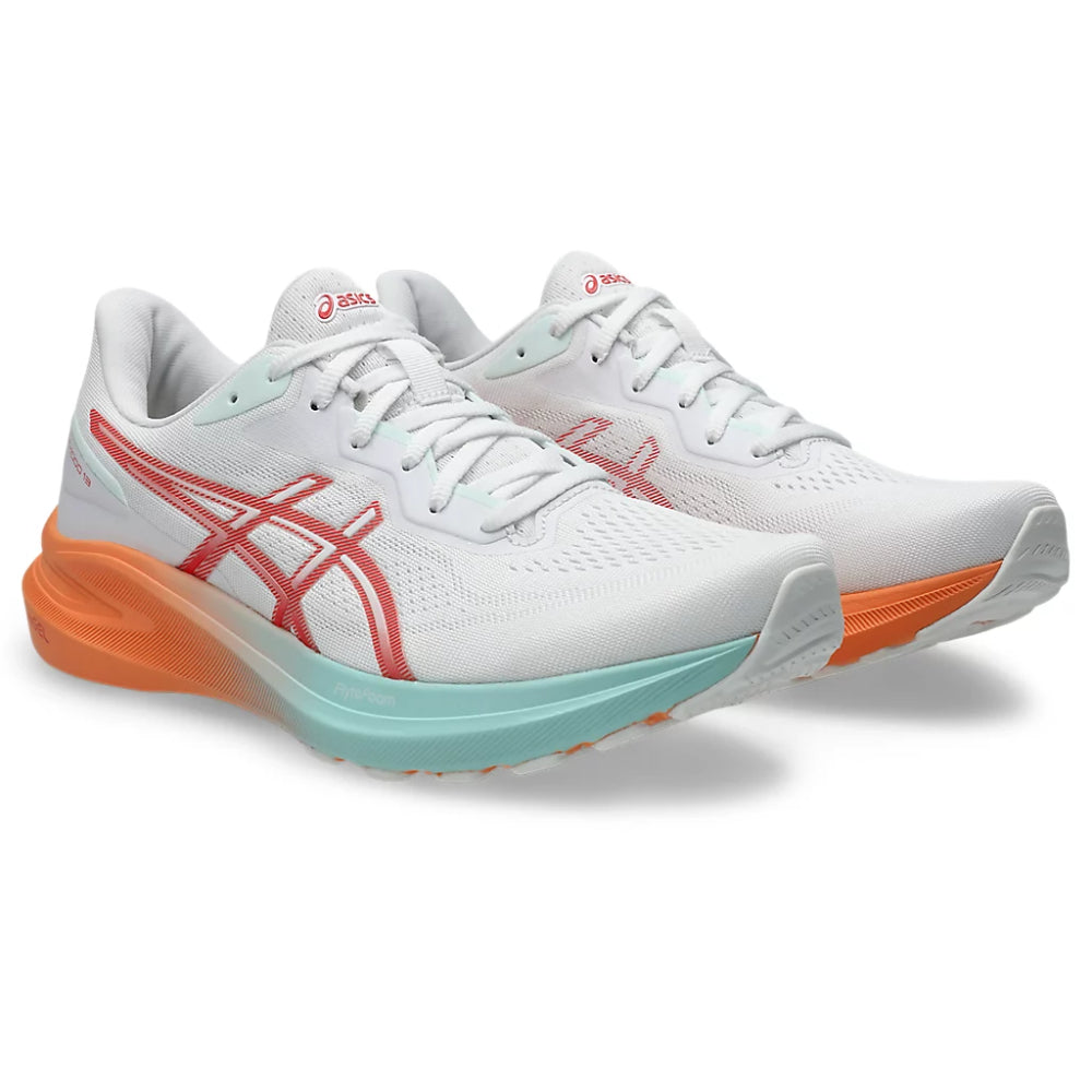 ASICS Men's GT-1000 13 Running Shoe (White/Coral Reef)