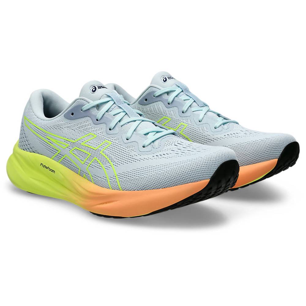 ASICS Men's Gel Pulse 15 Running Shoe (Cool Grey/Safety Yellow)