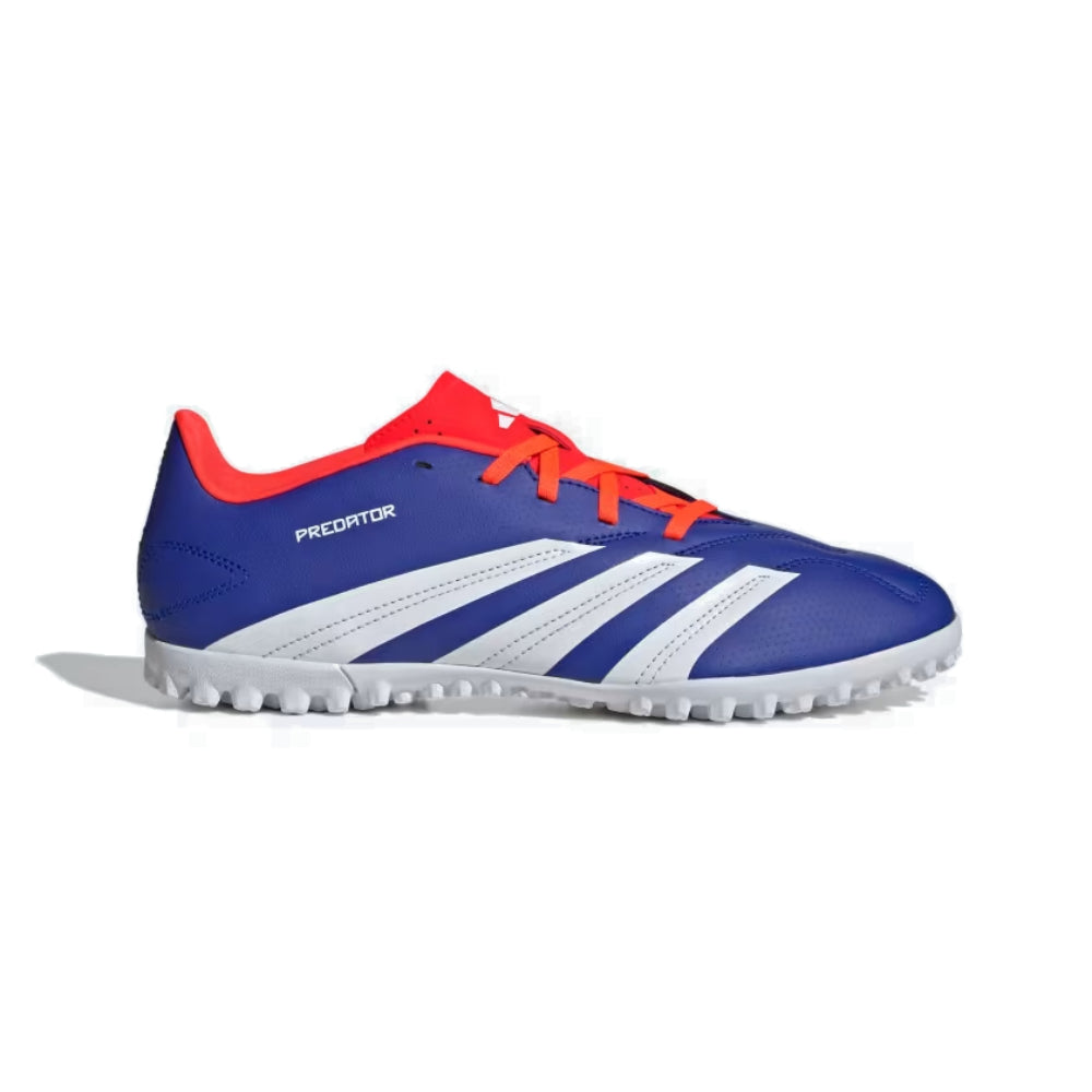 Adidas Unisex Perdator Club Turf Football Shoe (Lucid Blue/White/Solar Red)