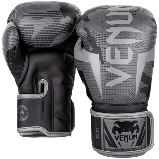 Venum Elite Boxing Gloves (Black/Dark Camo)