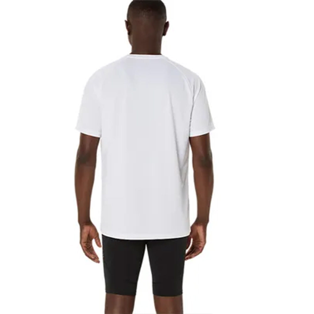 ASICS Men's Track Graphic Short Sleeve Top (White)
