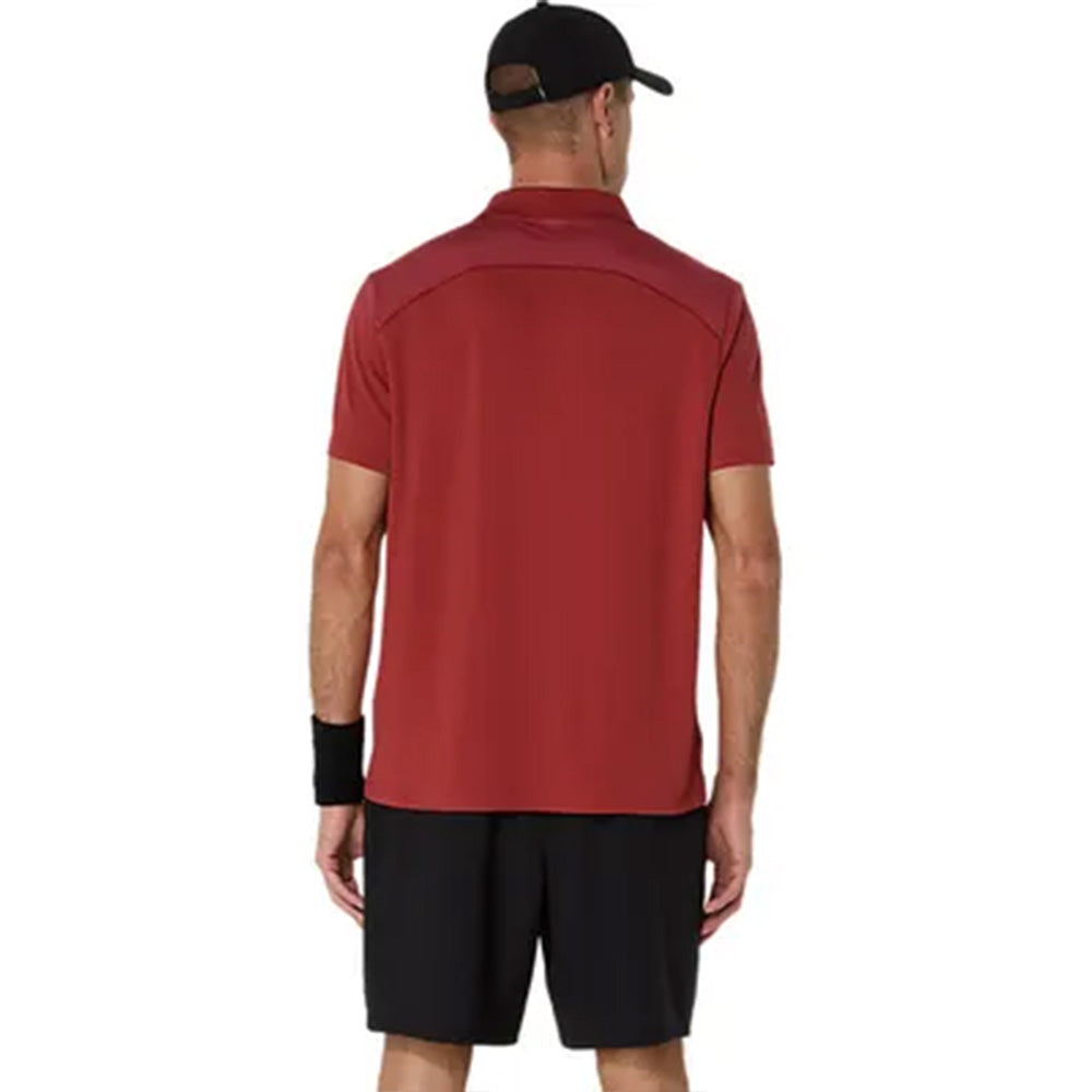 ASICS Men's Court Polo (Burnt Red)