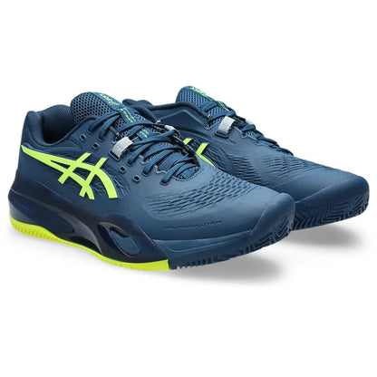 ASICS Men's Gel-Resolution X Clay Tennis Shoe (Mako Blue/Safety Yellow)