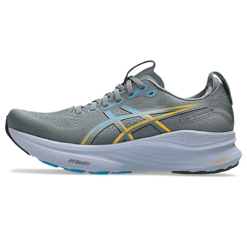 ASICS Men's Gel-Kayano 32 Running Shoe (Steel grey/Aegean Blue)