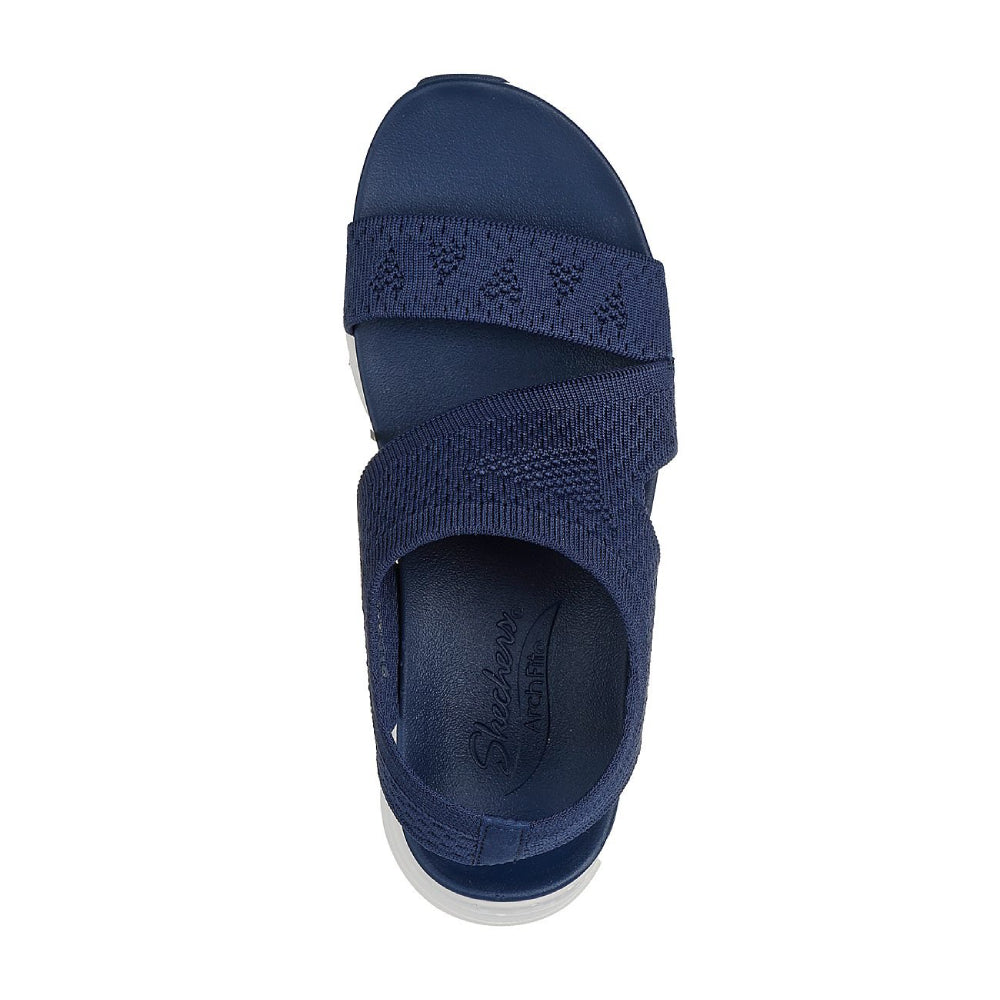 SKECHERS Women's Arch Fit Brightest Day Sandal (Navy)