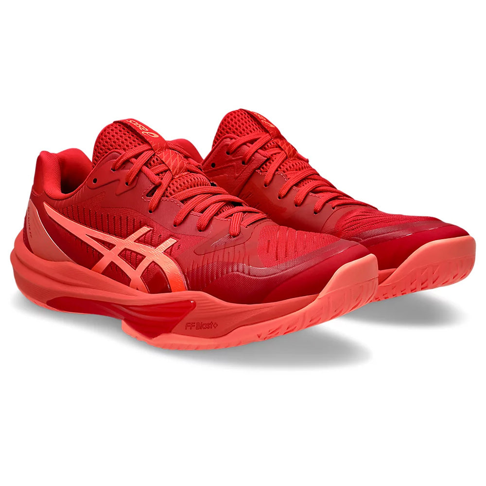ASICS Men's Sky Elite FF 3 Badminton Shoe (Speed Red/Sun Coral)