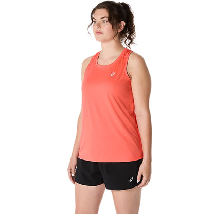 ASICS Women's Silver SS Tank (Coral Reef)
