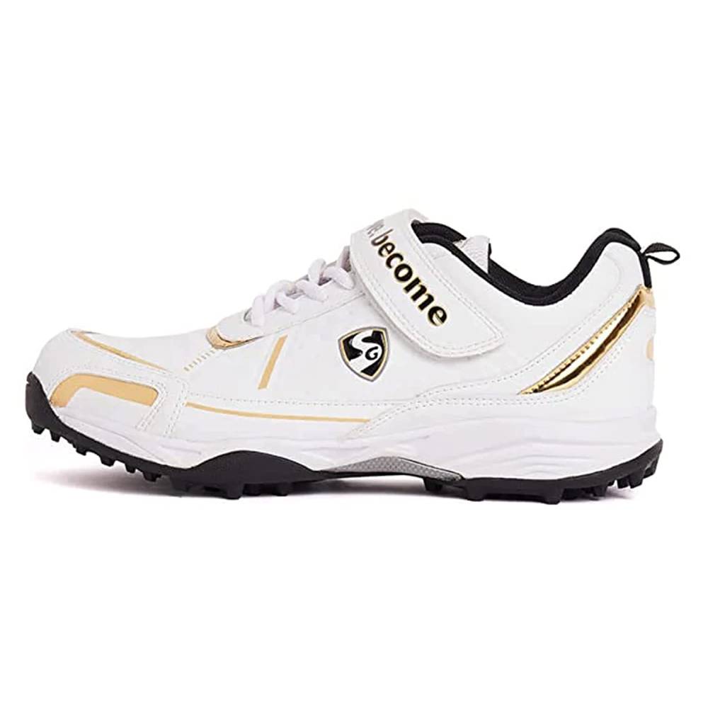 SG Men's Century 5.0 Cricket Shoe (White/Gold/Black)