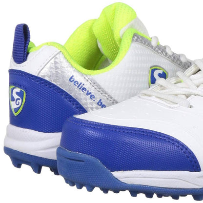 SG Unisex Scorer 4.0 Cricket Shoe (White/Blue/Lime)