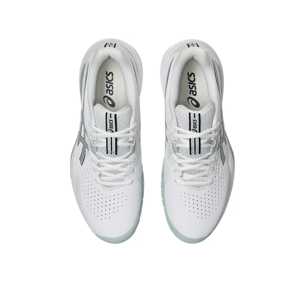 Asics Men's Gel Challenger 15 Tennis Shoe (White/Lichen Rocks)