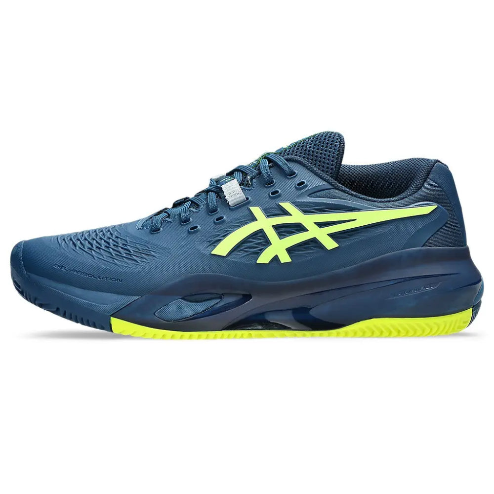 ASICS Men's Gel-Resolution X Clay Tennis Shoe (Mako Blue/Safety Yellow)