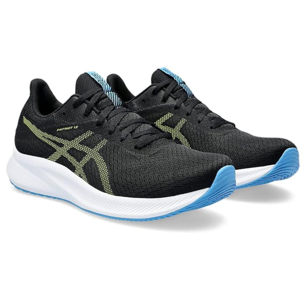 ASICS Men's Patriot 13 Running Shoe (Black/Electric Lime)