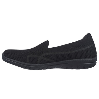 skechers top arch fit flex black running shoe