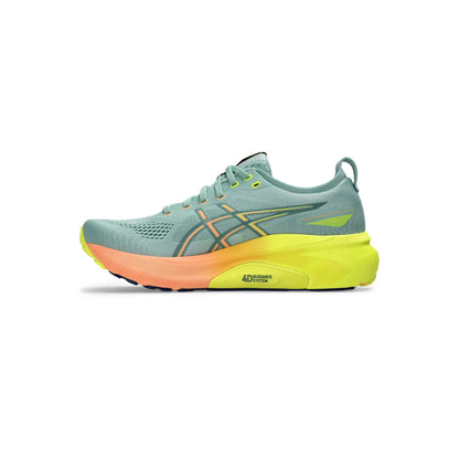 ASICS Men's Gel-Kayano 31 Paris Running Shoe (Light Celadon/Safety Yellow)