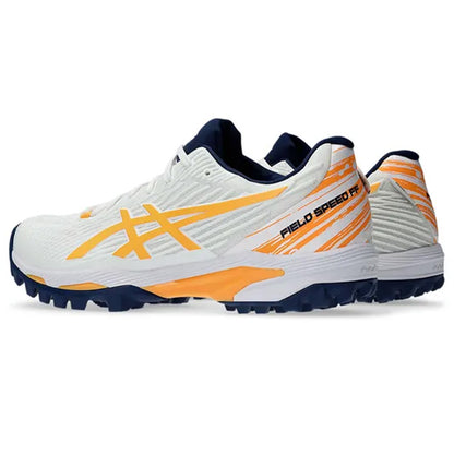 ASICS Men's Field Speed FF Hockey Shoes (White/Stadium Orange)