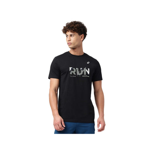 ASICS Men's Chest Graphic SS Top (Black)