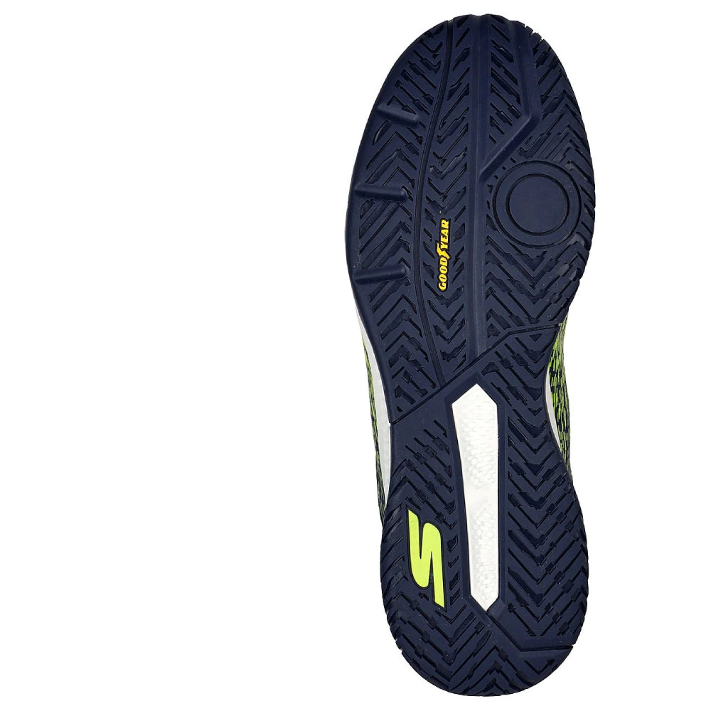 skechers latest model viper court pickleball yellow tennis shoe