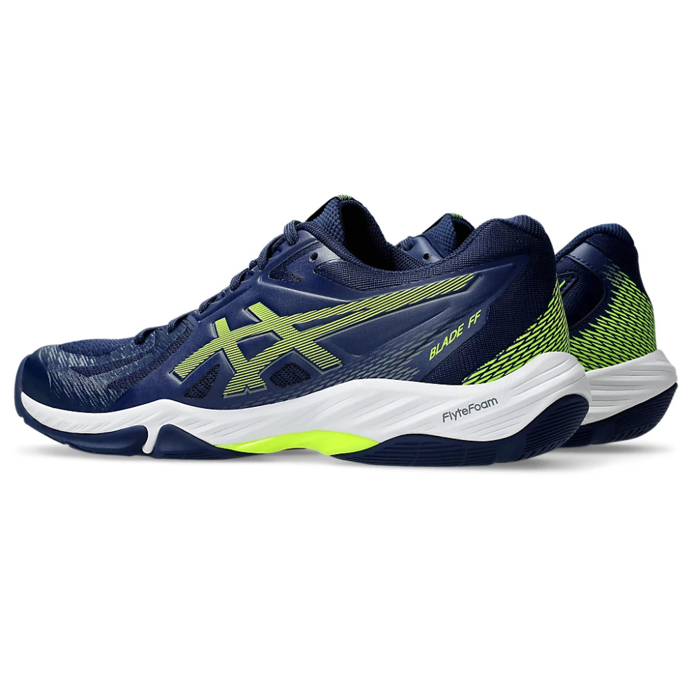 ASICS Men's Blade FF Badminton Shoe (Blue Expanse/Safety Yellow)