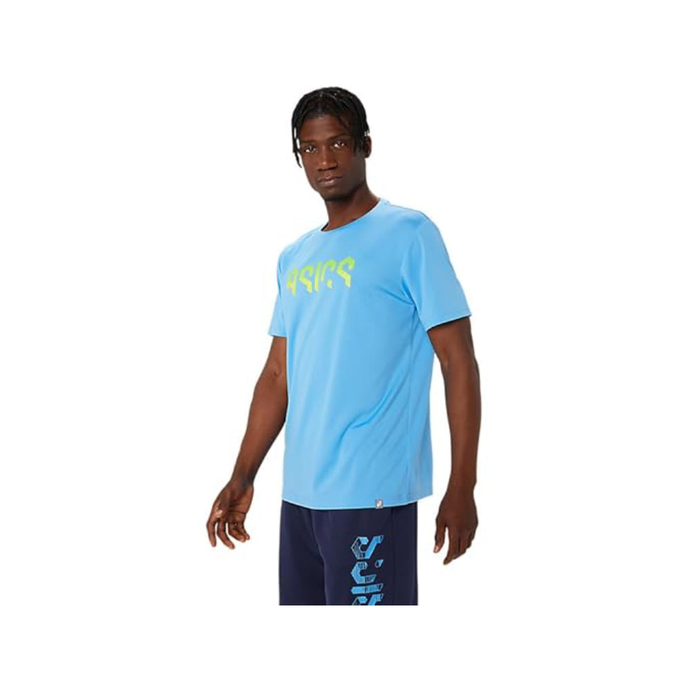 ASICS Men's Hex Graphic Dry Short Sleeve Top (Waterscape)